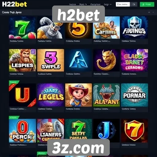 diversidade de opções de jogos disponíveis no h2bet